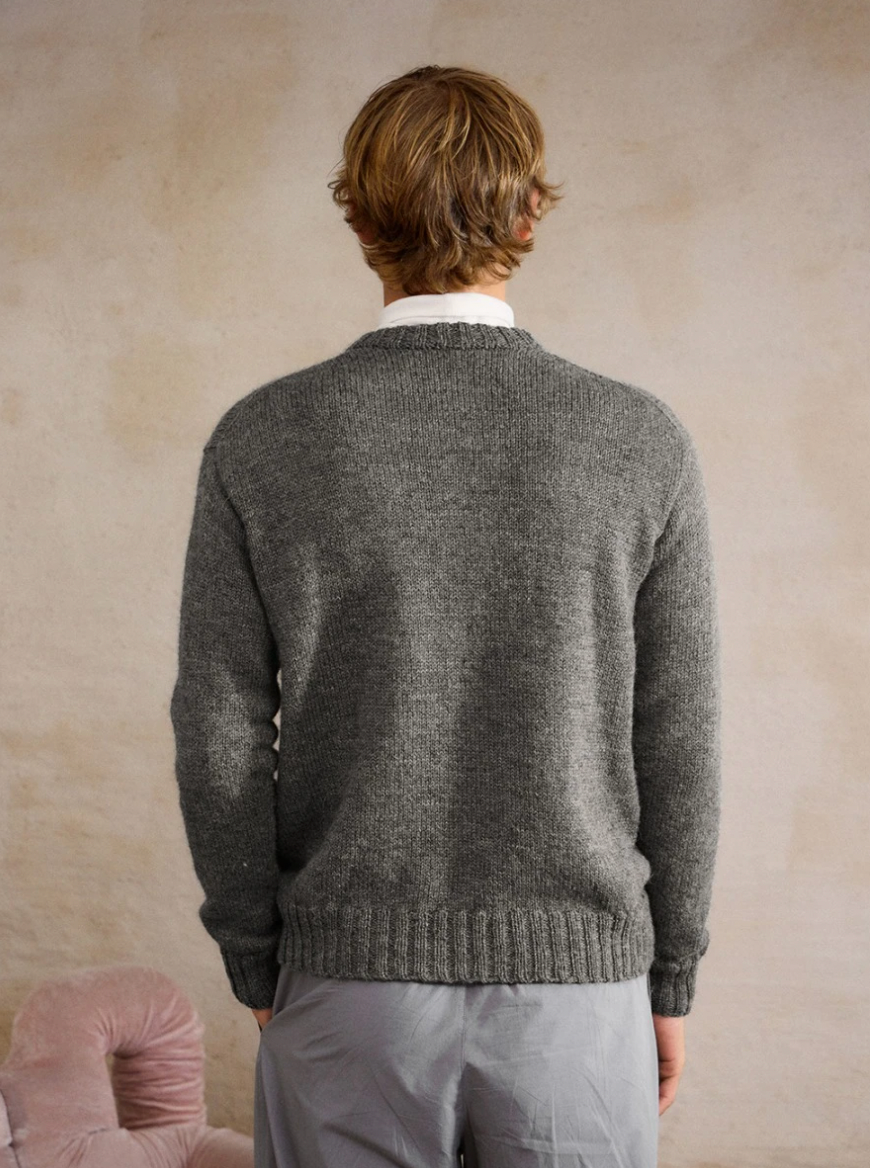 Sandnes Garn - Single Pattern Booklet - 2412 No. 05 Brendan Sweater Man - YourNextKnit